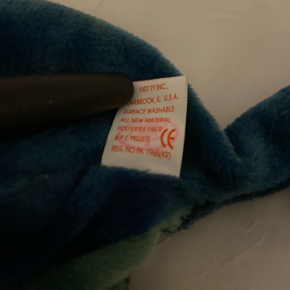 Rainbow the Chameleon Ty Beanie Baby Babies 1997 stuffed animal vintage 90s - Picture 4 of 13